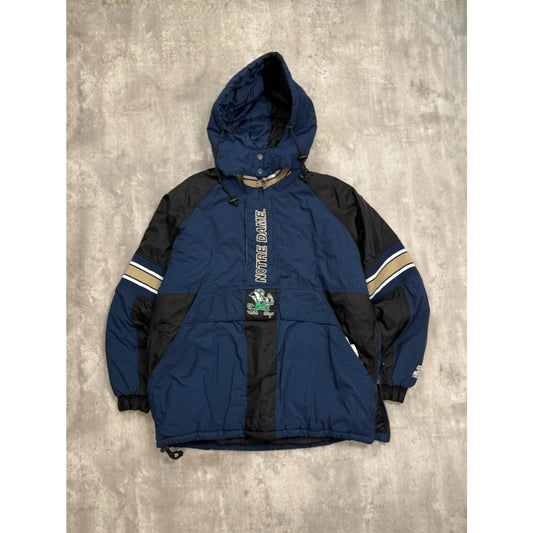 Vintage 90s Notre Dame Fighting Irish NCAA Insulated Starter Jacket Size Large