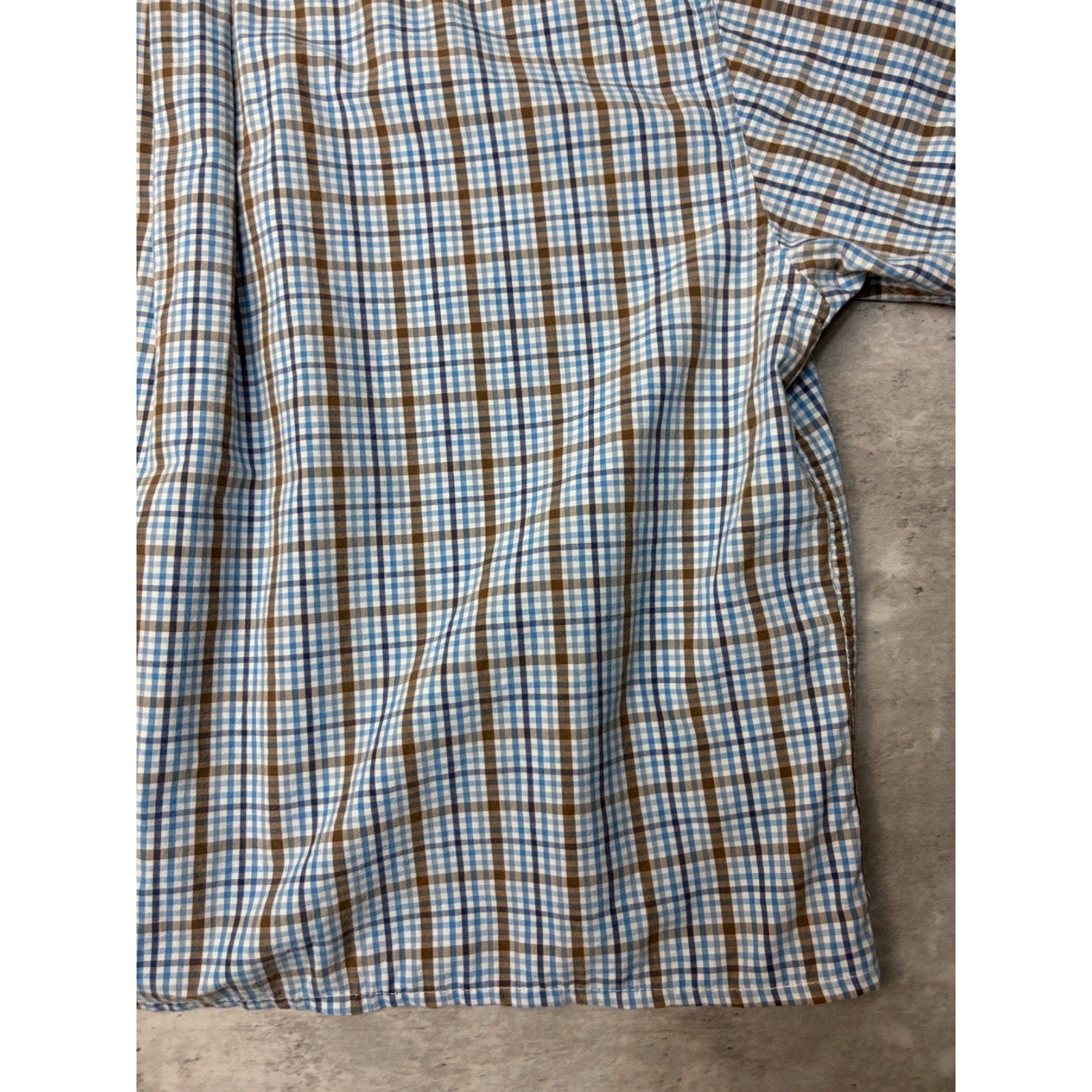 Vintage St. Johns Bay Single Pocket Plaid Cropped Button Up Shirt Size XL