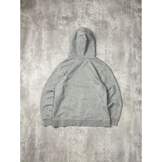 Vintage Nike Embroidered Big Swoosh Pullover Hooded Sweatshirt Size Medium Gray