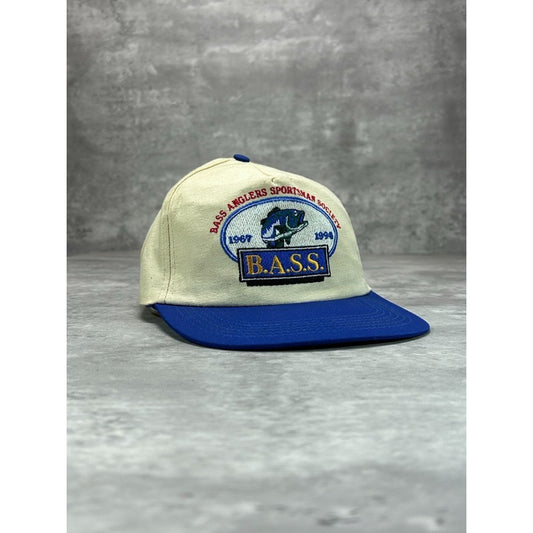 Vintage 1994 Bass Angler Sportsman Embroidered Fishing Snapback Hat OSFA