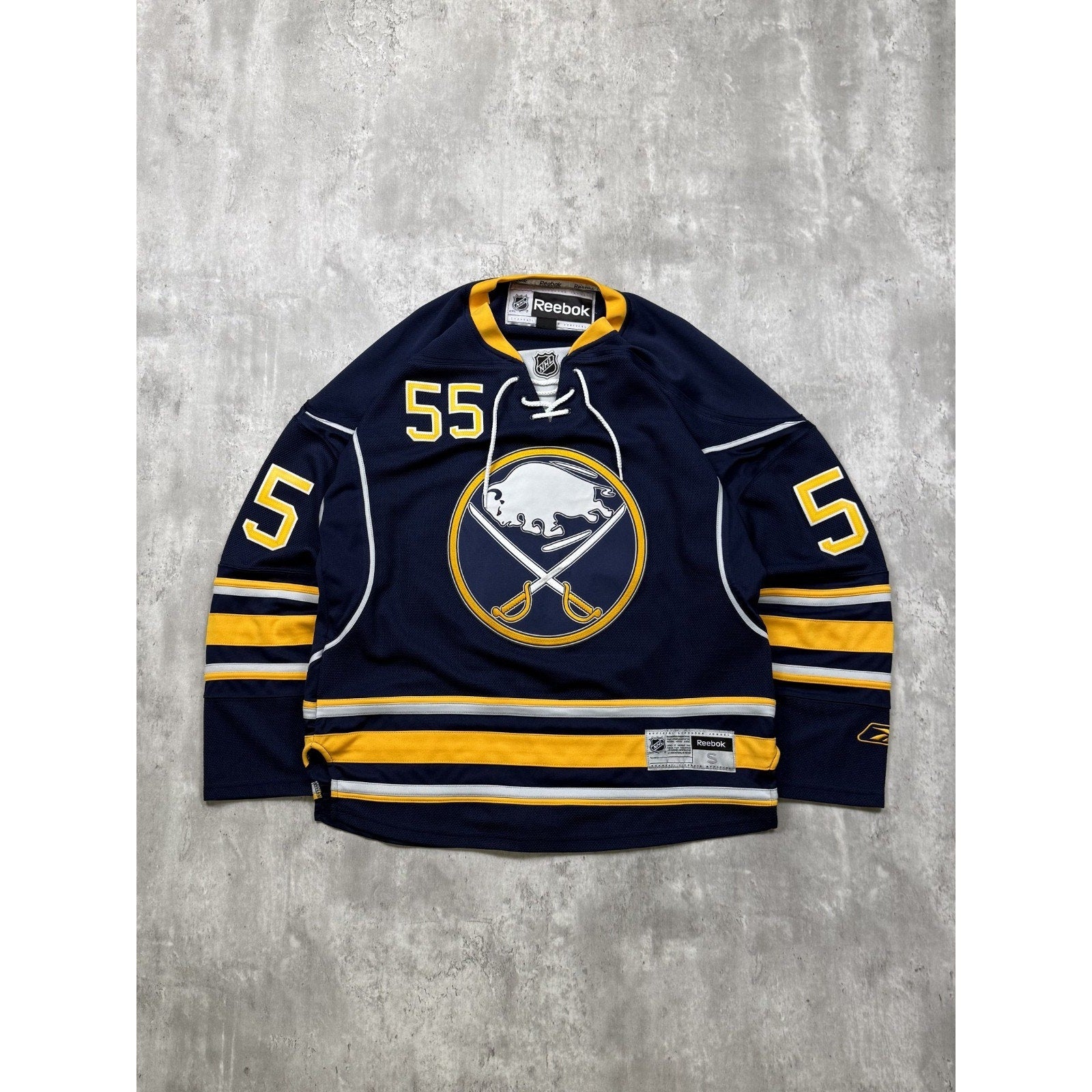 Vintage Jochen Hecht #55 Buffalo Sabres NHL Stitched Reebok Jersey Size Small
