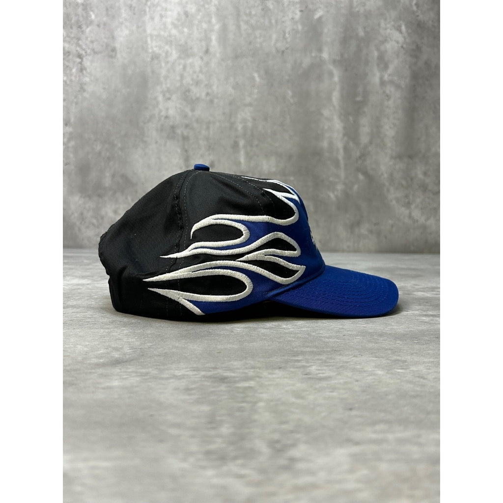 Vintage 90s Swift Embroidered Spellout Flame Print Snapback Hat OSFA