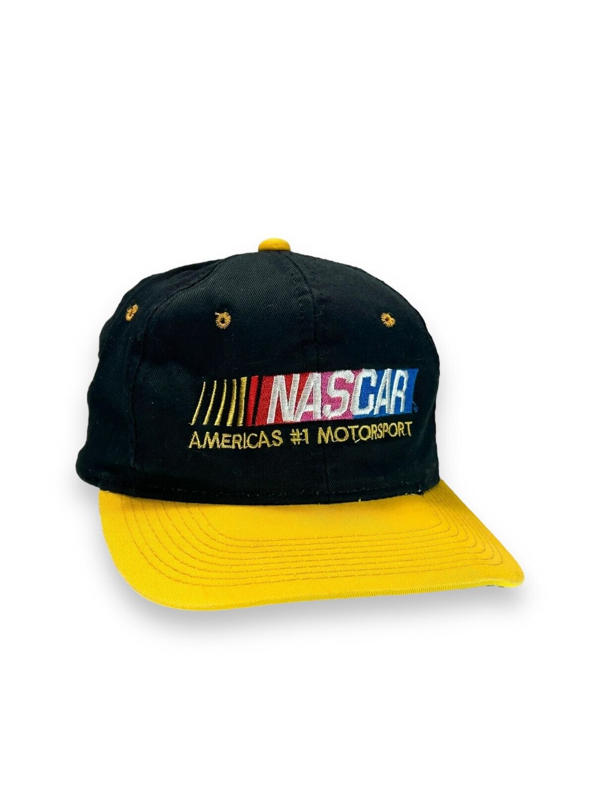 Vintage 90s Nascar Americas #1 Motorsport Embroidered Logo Snapback Hat OSFA