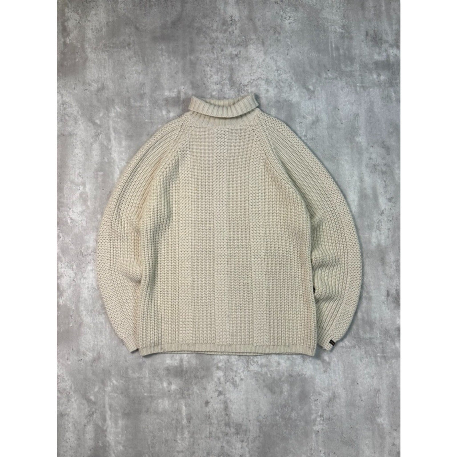 Vintage Y2K Point Zero Cable Knit Pullover Turtle Neck Sweater Size Large