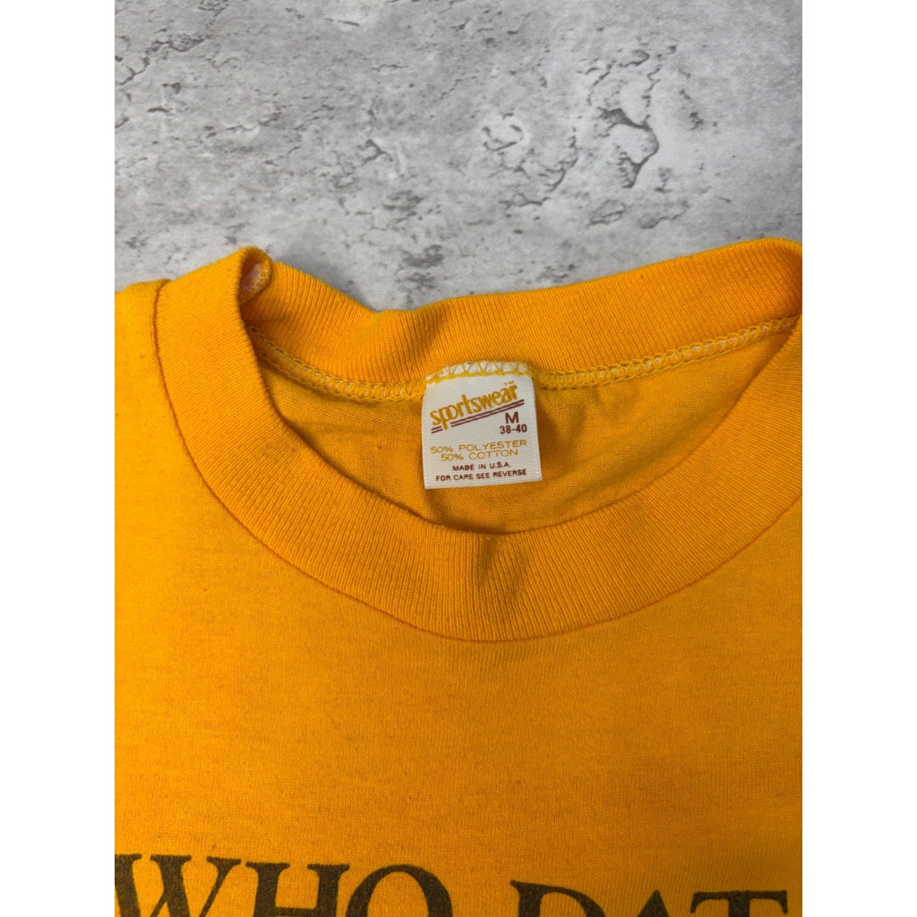80s/90s New Orlean Saints NFL Who Dat Saying Dey Gonna Beat T-Shirt Size Medium