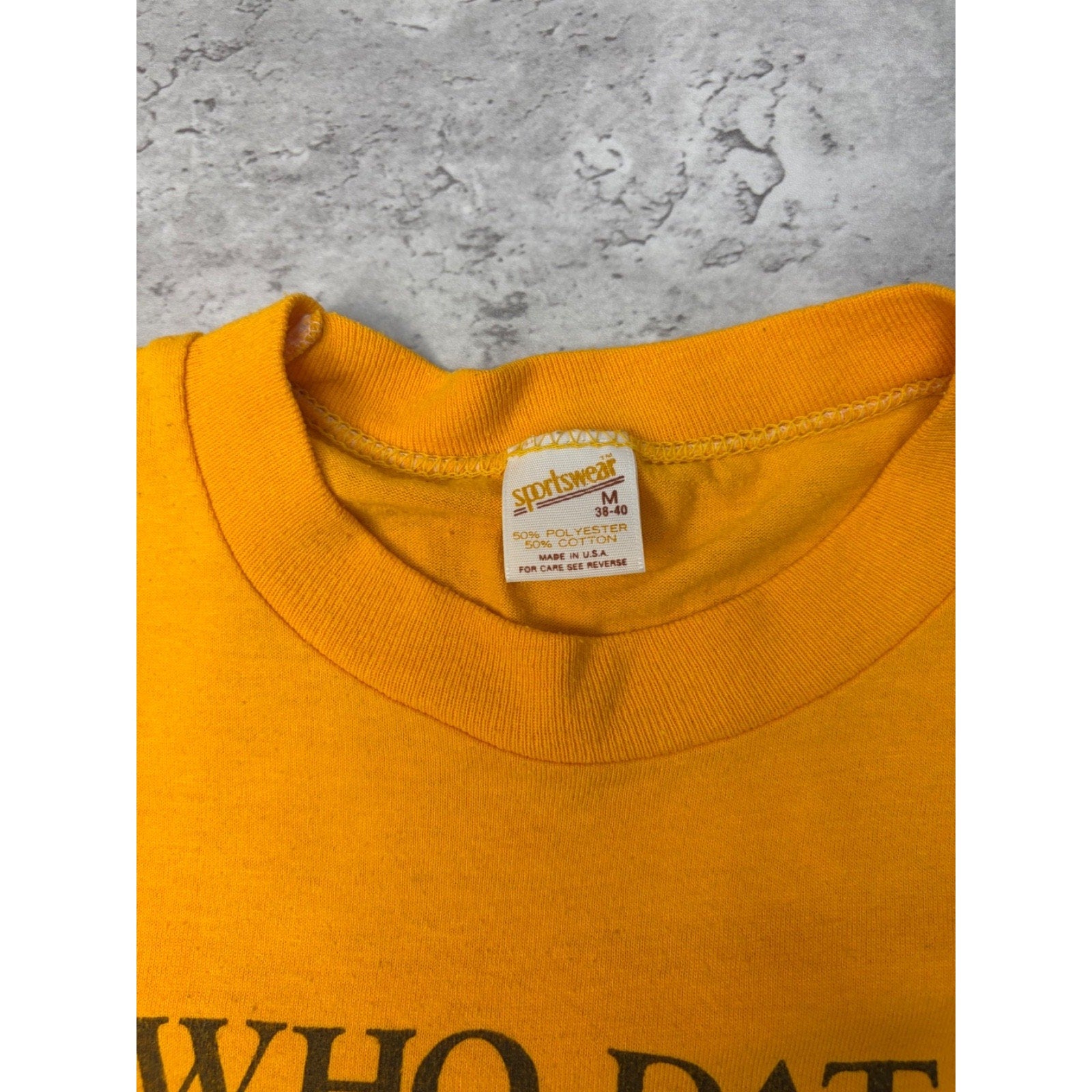 80s/90s New Orlean Saints NFL Who Dat Saying Dey Gonna Beat T-Shirt Size Medium