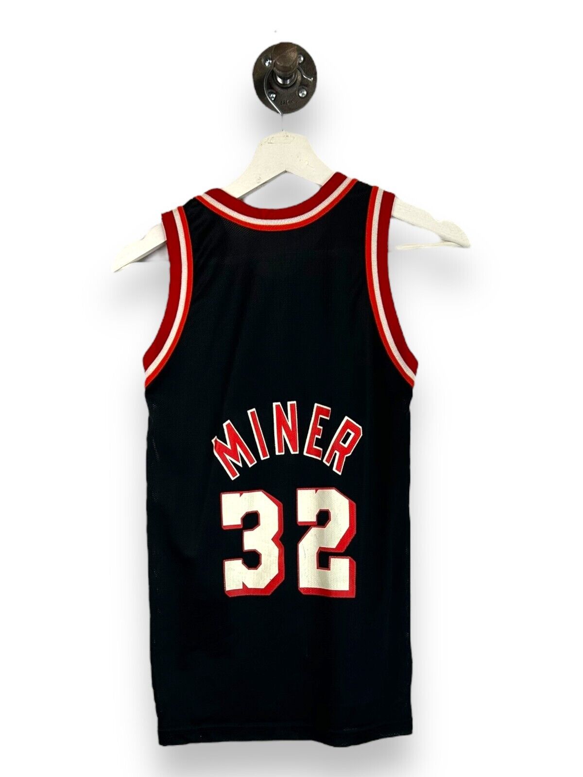 Vintage 90s Harold Miner #32 Miami Heat Champion Jersey Size YOUTH Large