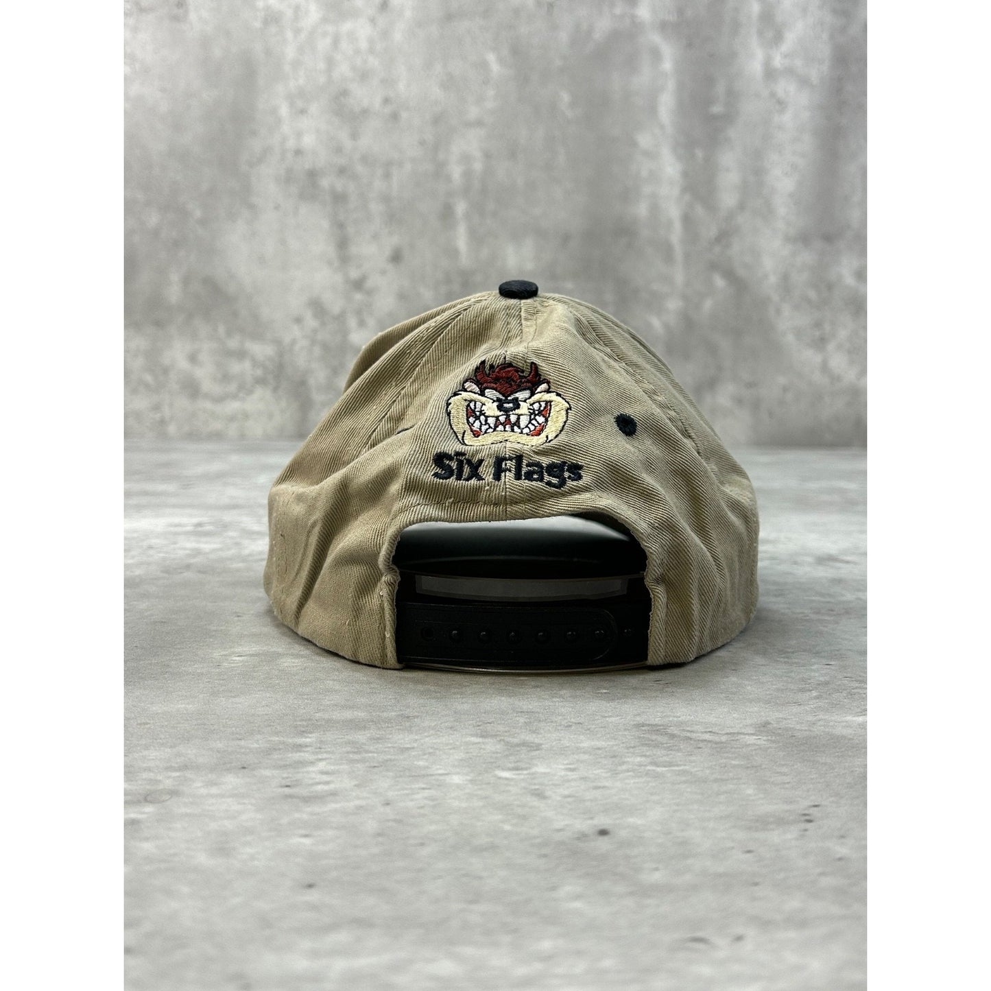 Vintage 90s Looney Tunes Taz Embroidered Character Snapback Hat OSFA