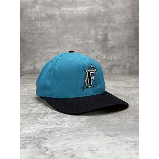 Vintage 90s Florida Marlins MLB Embroidered Logo Baseball Snapback Hat OSFA