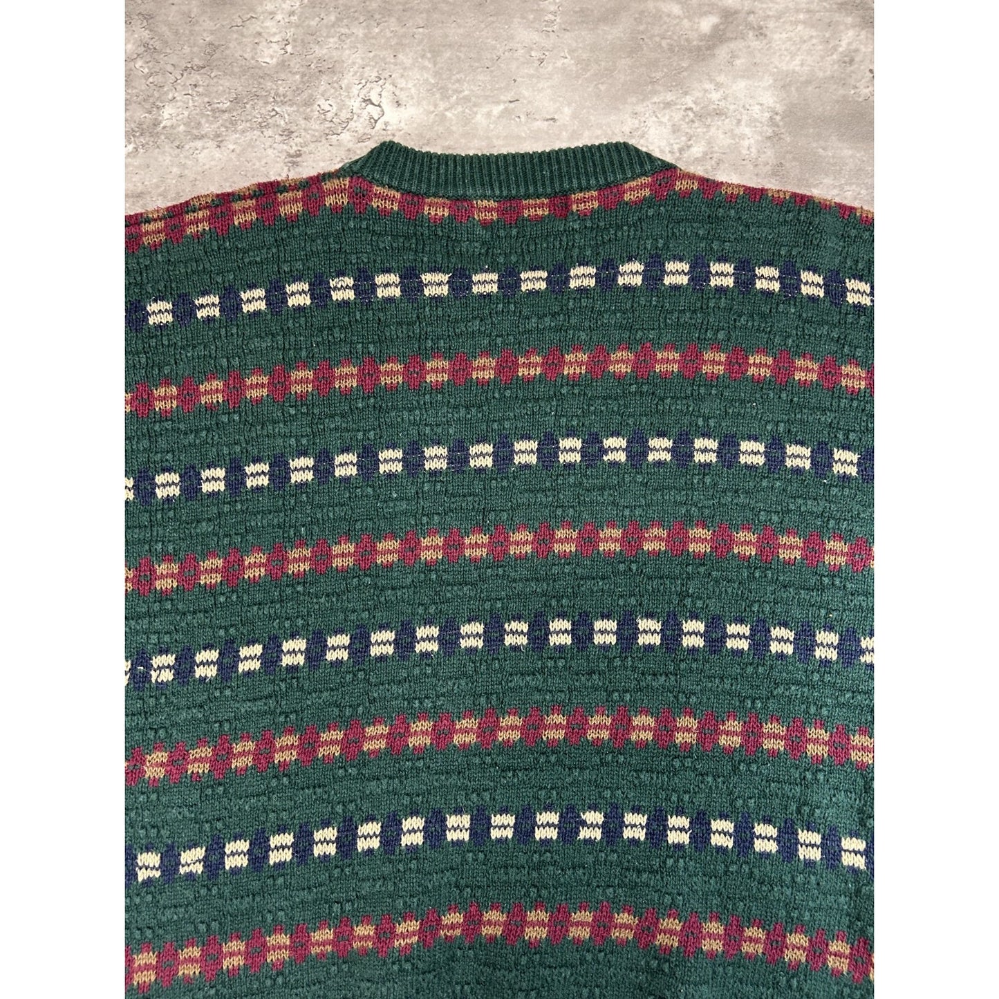 Vintage 90s American Eagle Abstract Striped Ribbed Knit Sweater Size XL