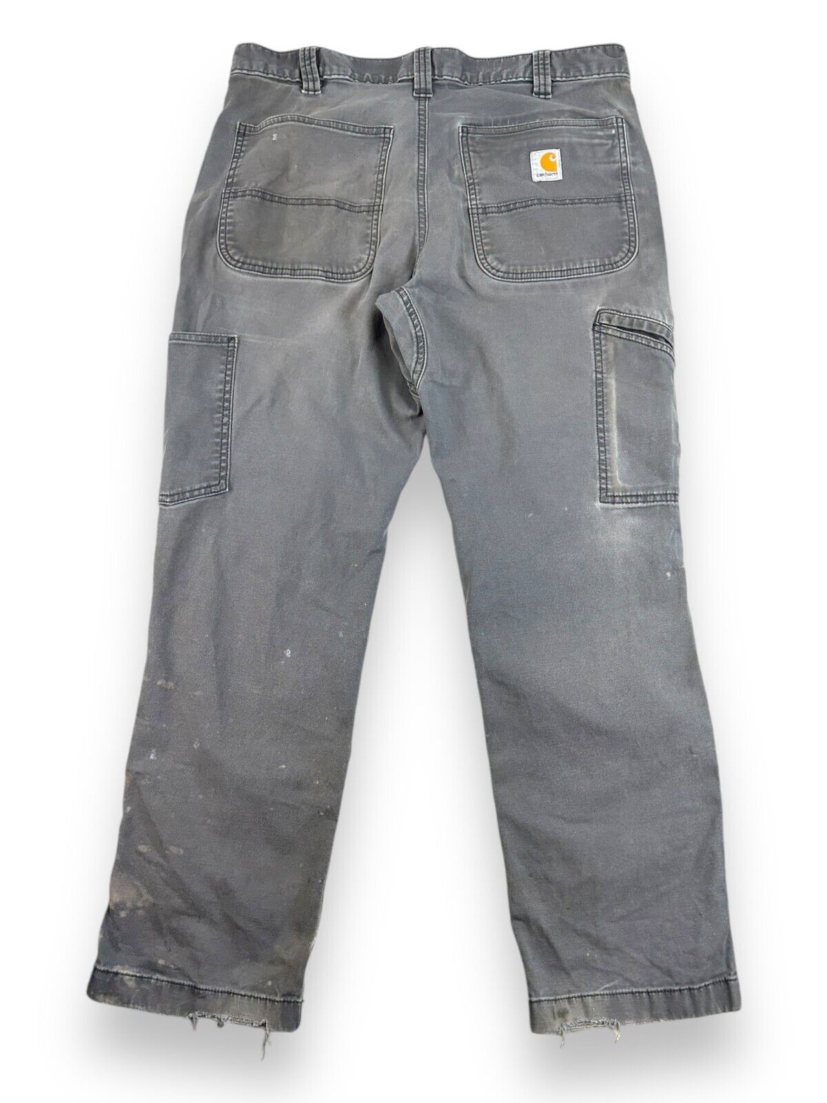 Carhartt Canvas Workwear Five Pocket Double Knee Pants Size 34 Gray