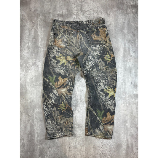 Vintage Wrangler Mossy Oak Break Up Double Knee Camo Hunting Pants Size 38