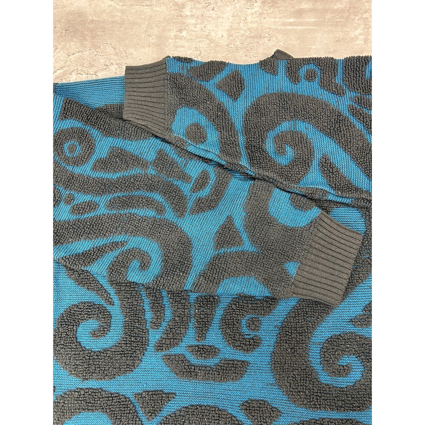 Vintage 90s Saturdays Abstract 3D Print Knit Sweater Size Large