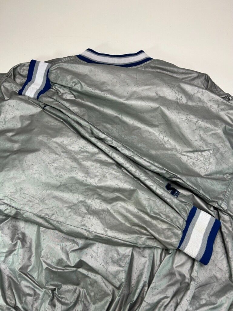 VTG 90s Dallas Cowboys NFL Nylon Pull Over Starter Windbreaker Jacket Size Large