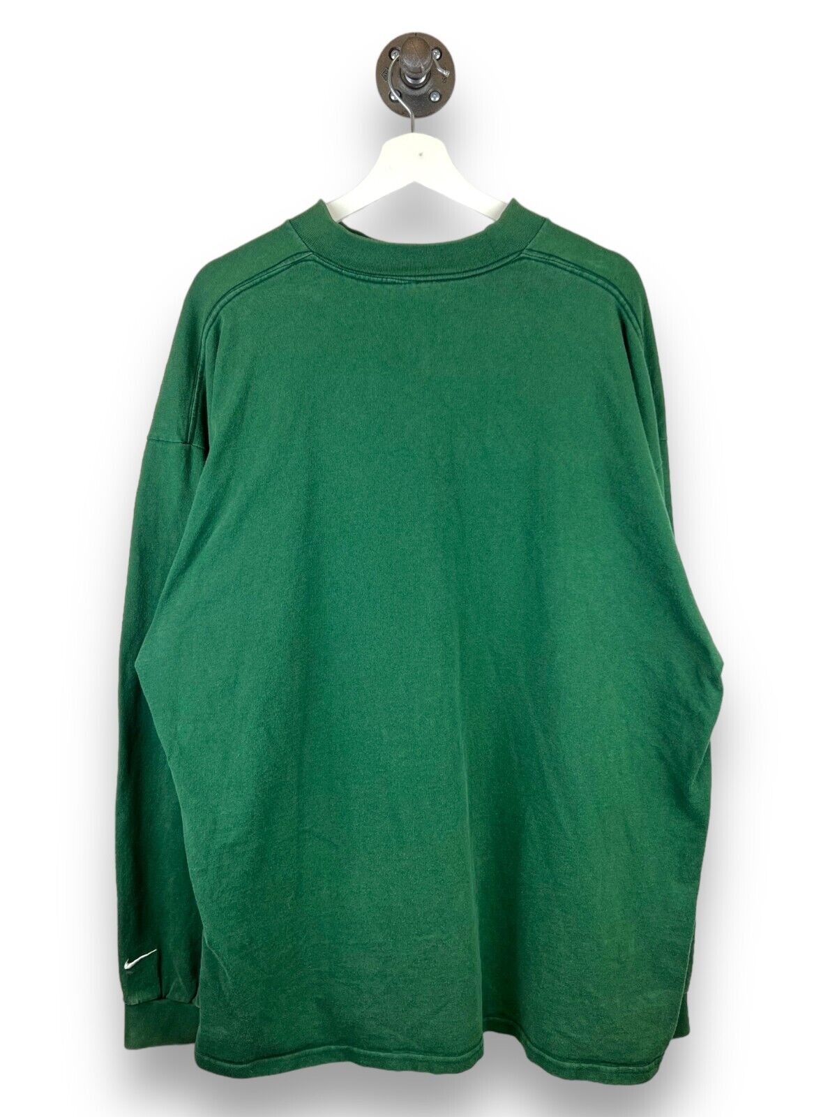 Vintage 90s Nike Embroidered Mini Swoosh Long Sleeve Mock Neck T-Shirt Size 2XL