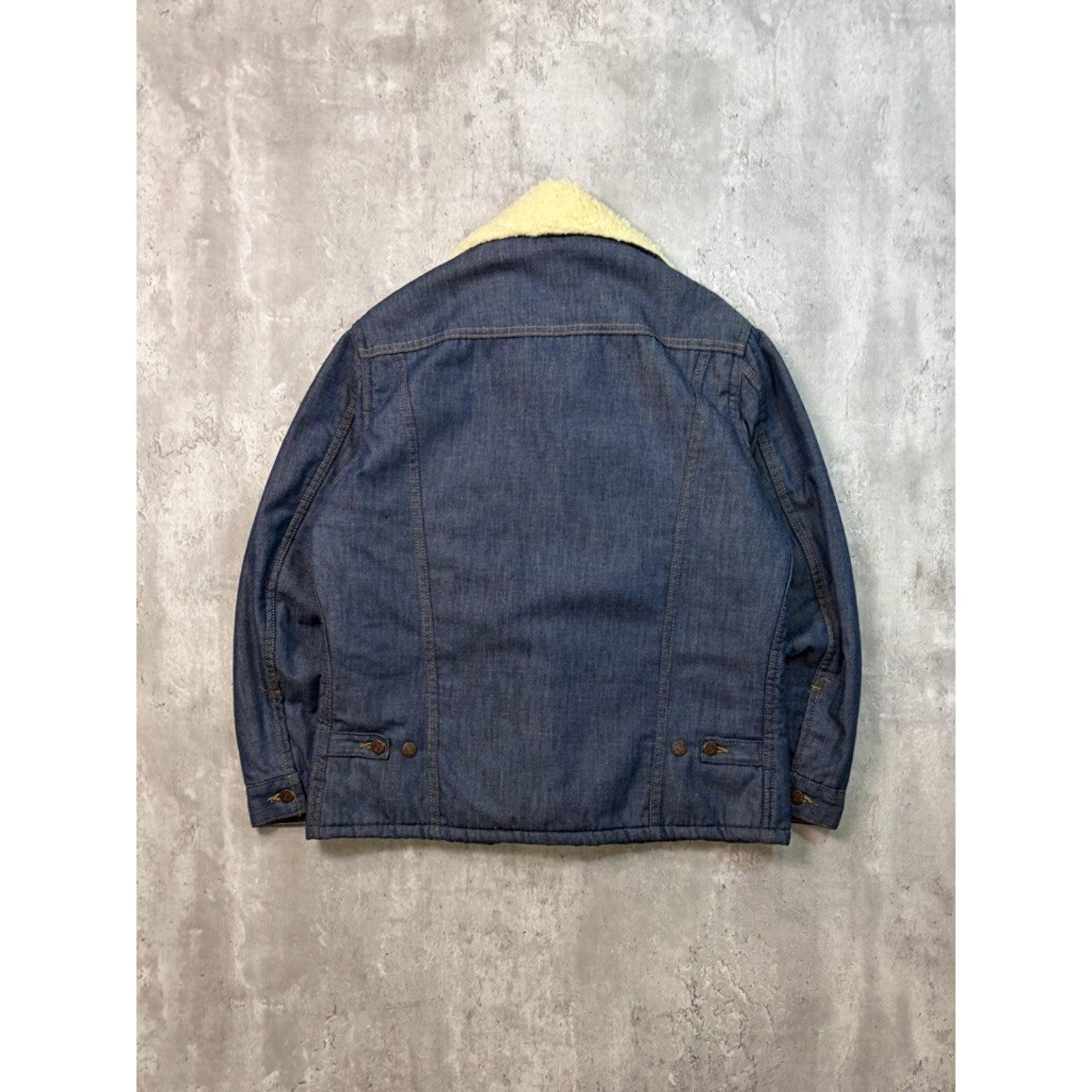 Vintage 70s/80s Sears Roebuck Sherpa Lined Denim Collared Jacket Size Medium
