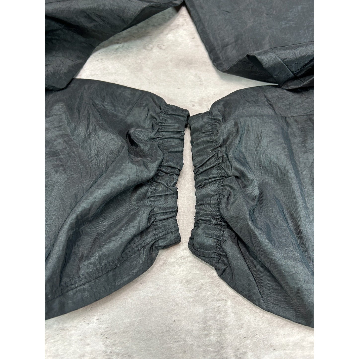 Vintage 90s Surf Style Embroidered Patch Nylon Track Pants Size XL Black