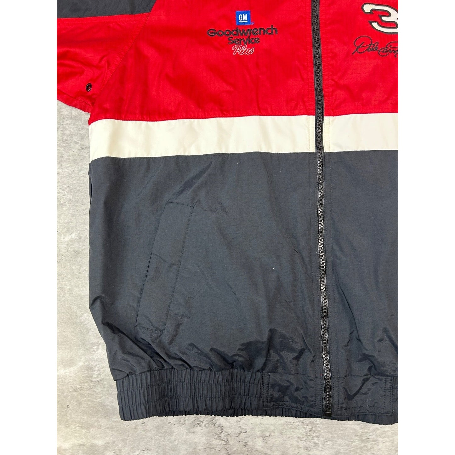 Vintage 90s Dale Earnhardt #3 Nascar Racing Nylon Full Zip Jacket Size Medium