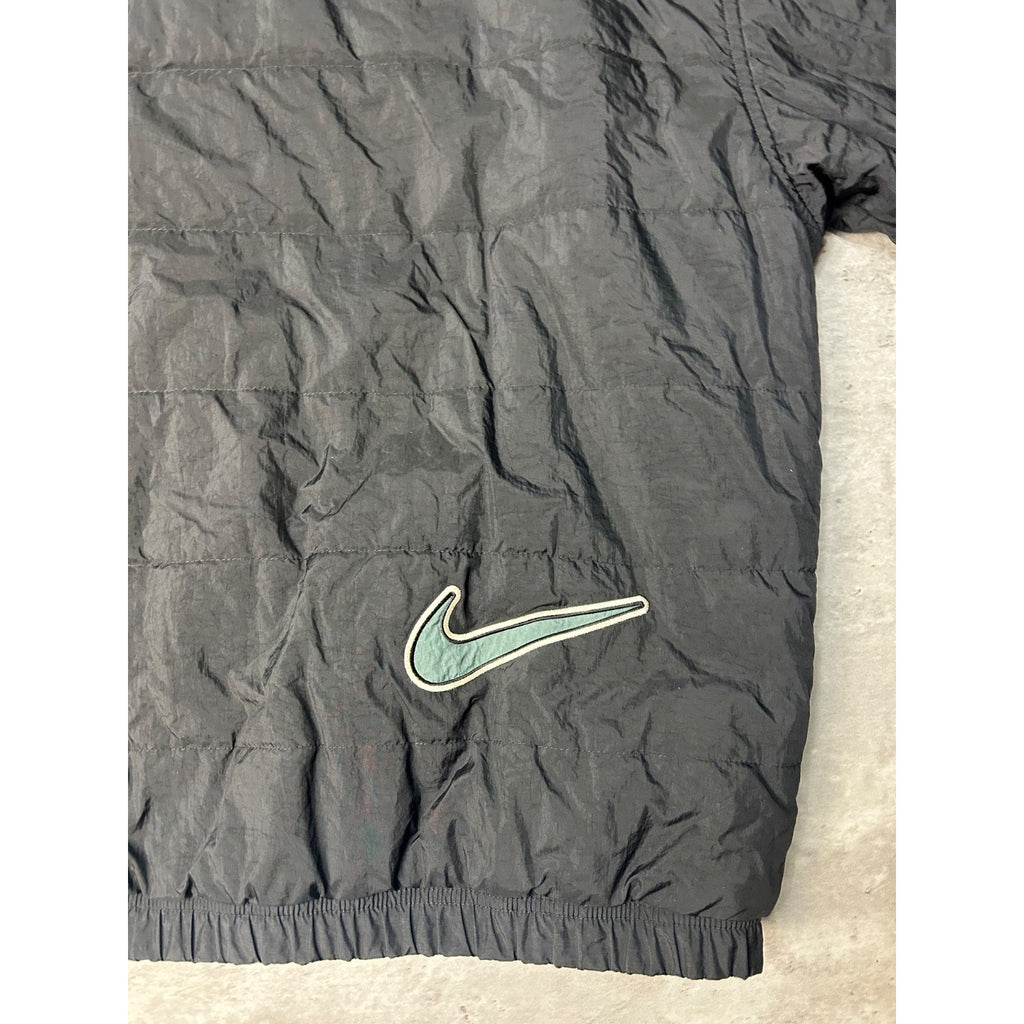 Vintage 90s Nike Embroidered Spellout Reversible Insulated Jacket Size XL