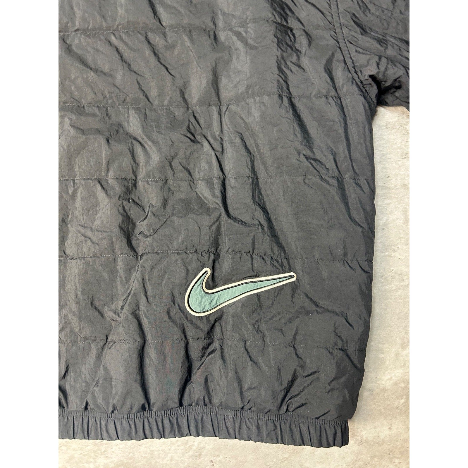 Vintage 90s Nike Embroidered Spellout Reversible Insulated Jacket Size XL