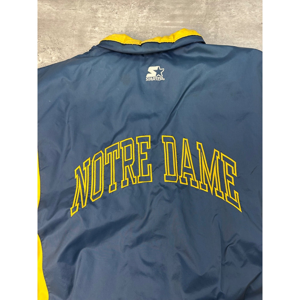 Vintage 90s Notre Dame Fighting Irish NCAA Starter Windbreaker Jacket Sz Medium