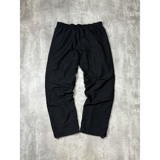 Vintage 2000s Nike Embroidered Swoosh Nylon Track Pants Size Large Black