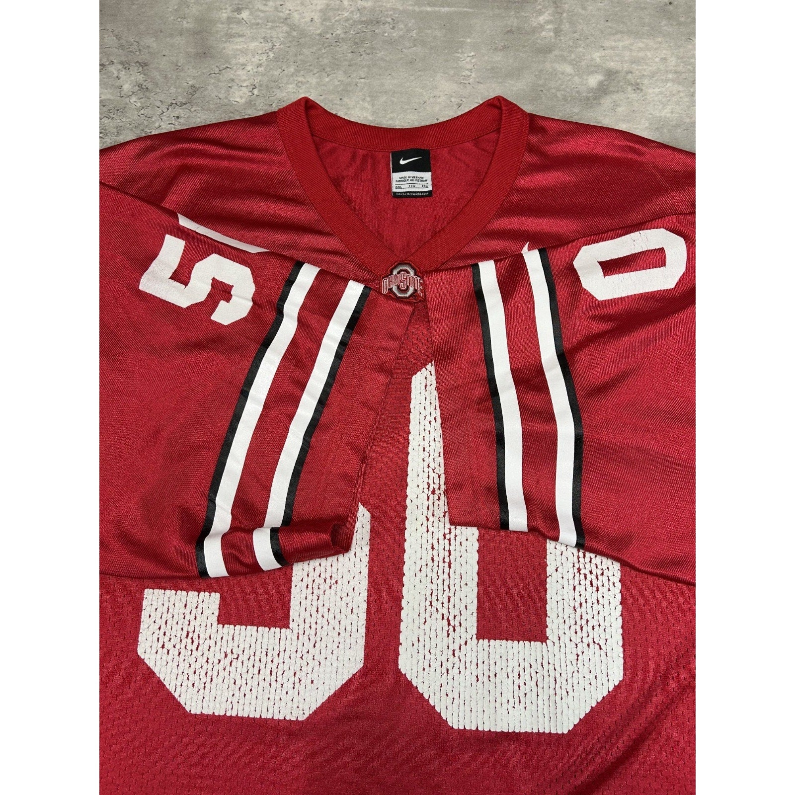 Vintage Ohio State Buckeyes NCAA T Row Dad #50 Nike Football Jersey Size XXL