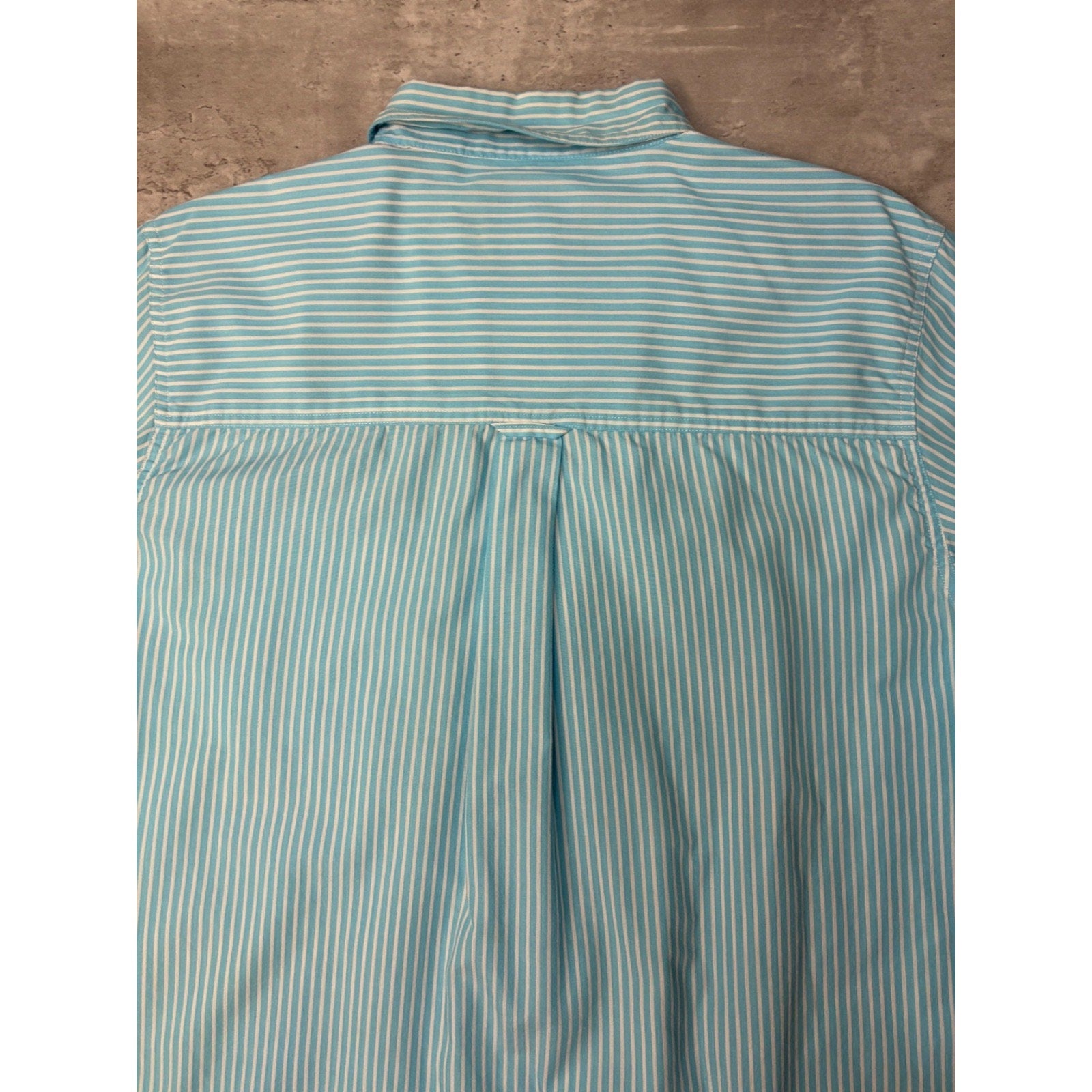 Vintage Chaps Striped Long Sleeve Cropped Button Up Shirt Size Large