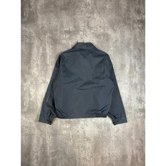 Vintage 1980s US Mail Nylon Full Zip Collared Work Jacket Size Large Gray