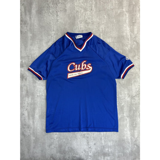 Vintage 80s South Des Moines Cubs #18 Stitched Baseball Jersey Size XL
