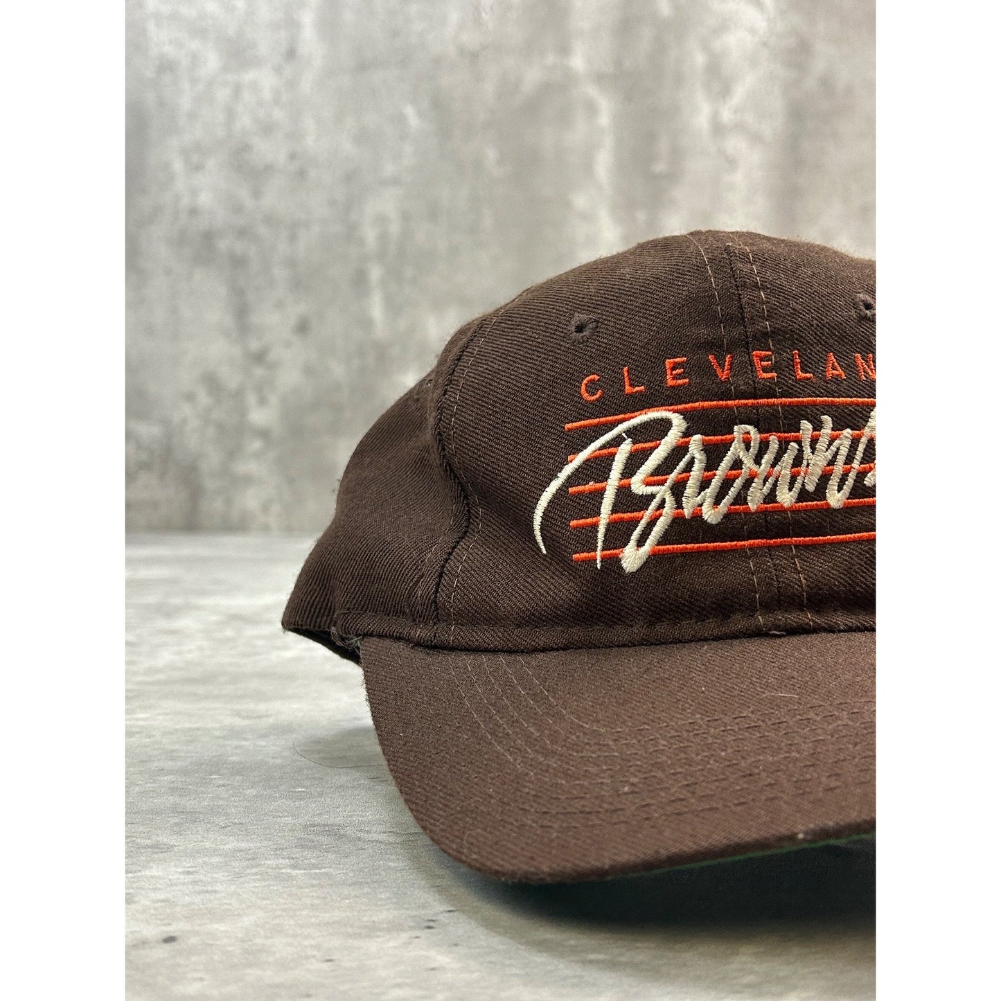 Vintage 90s Cleveland Browns NFL Embroidered Spellout Snapback Hat OSFA