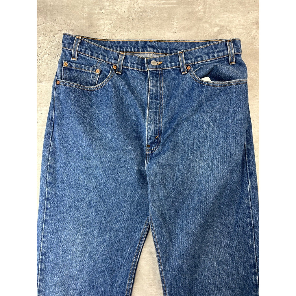 Vintage 90s Levis Red Tab Dark Wash Blue Denim Pants Size 37