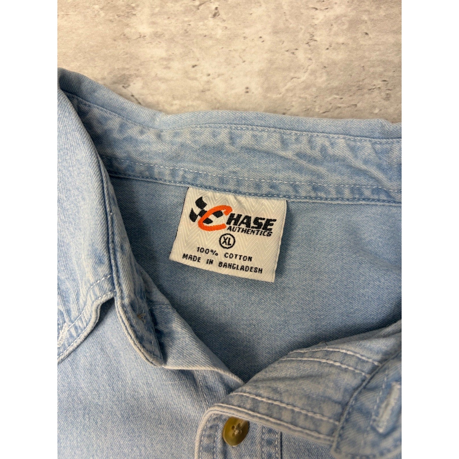 Vintage Dale Earnhardt #3 Nascar Embroidered Denim Button Up Shirt Size XL