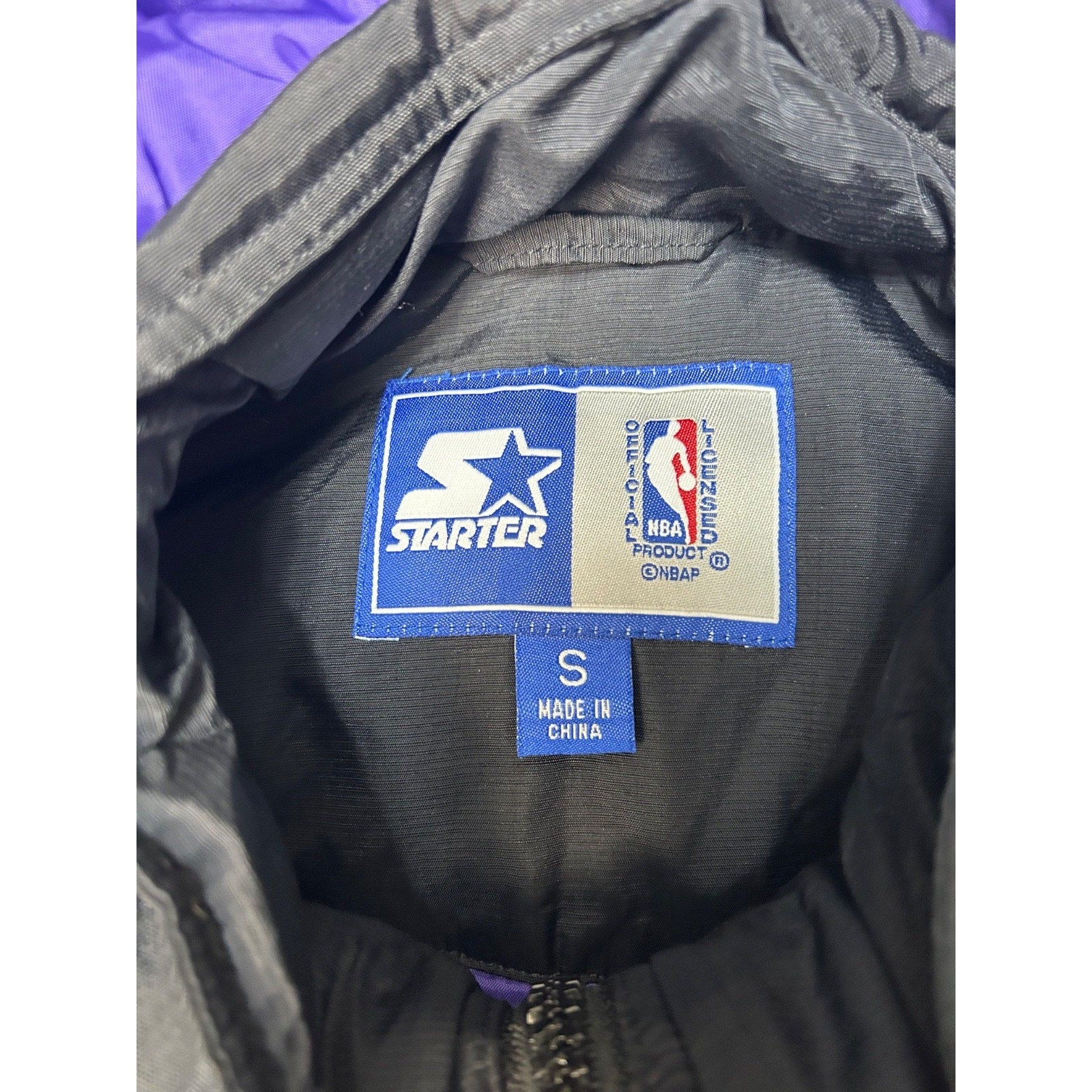 Vintage 90s Los Angeles Lakers NBA Starter 1/2 Zip Insulated Jacket Size Small