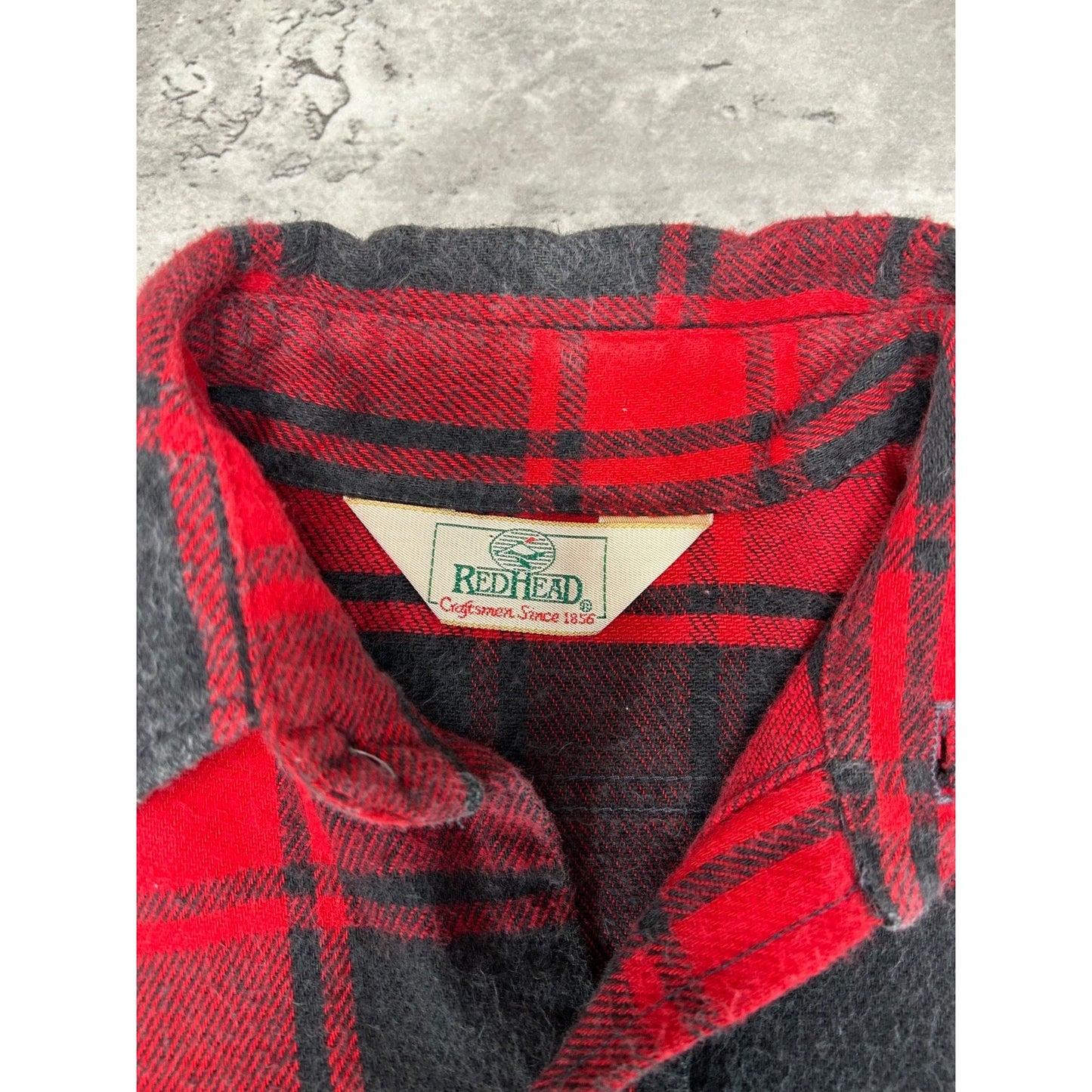 Vintage 90s Redhead Plaid Long Sleeve Double Pocket Button Up Shirt Size Large