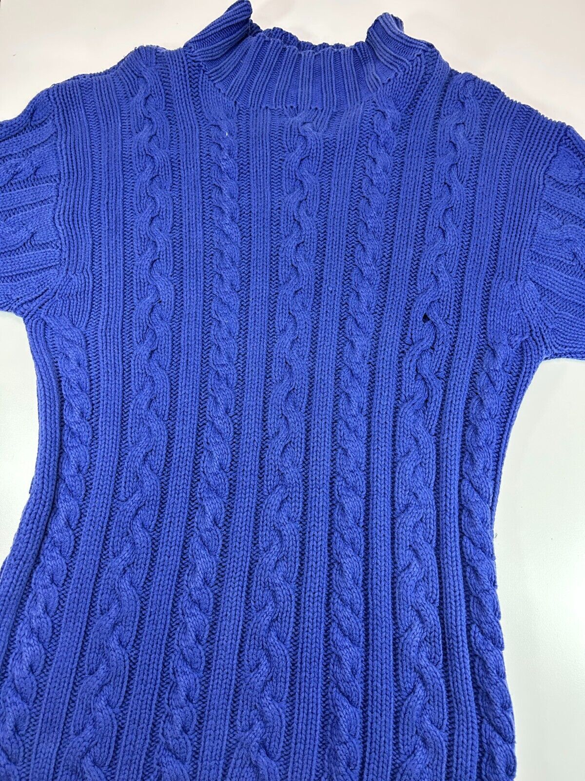 Vintage 90s Ralph Lauren Country Cable Knit Mock Neck Knit Sweater Size Large