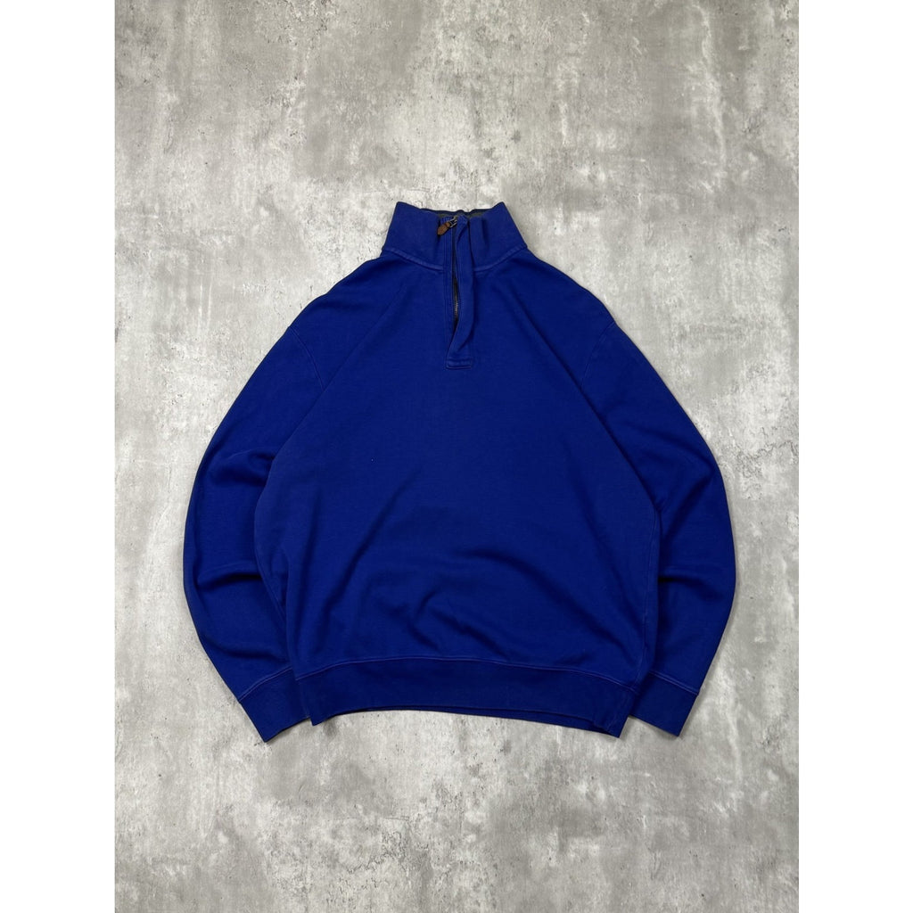 Vintage Polo Golf 1/4 Zip Pullover Collared Blue Sweatshirt Size Medium