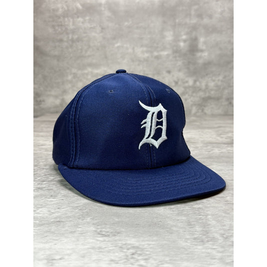 Vintage 80s Detroit Tigers MLB Embroidered Logo Trucker Snapback Hat OSFA