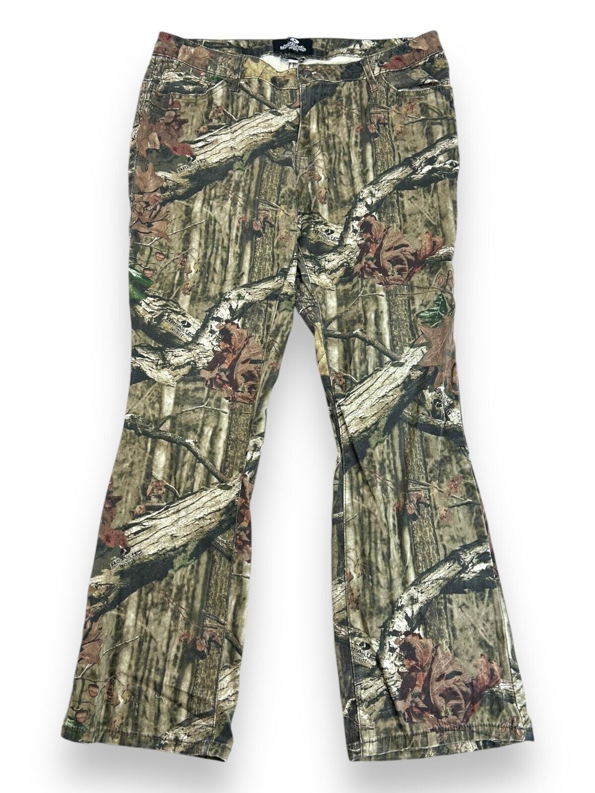 Vintage Mossy Oak Break Up Infinity Tree Camo Flared Hunting Pants Size 36W