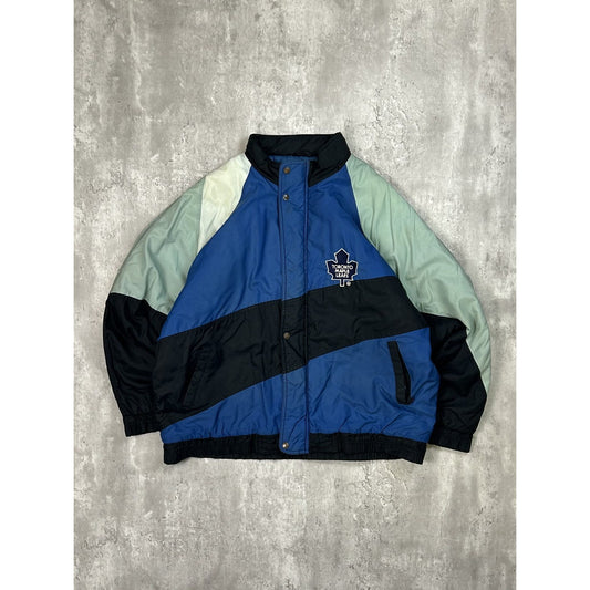 Vintage 90s Toronto Maple Leafs NHL Full Zip Insulated Hockey Jacket Size XL