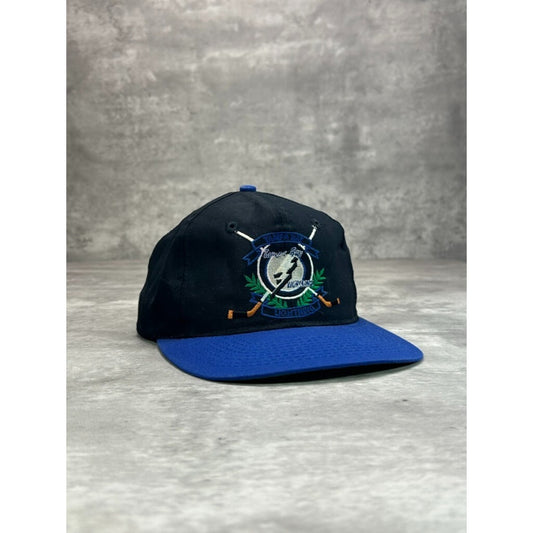 Vintage 90s Tampa Bay Lightning NHL Embroidered Logo Snapback Hat OSFA