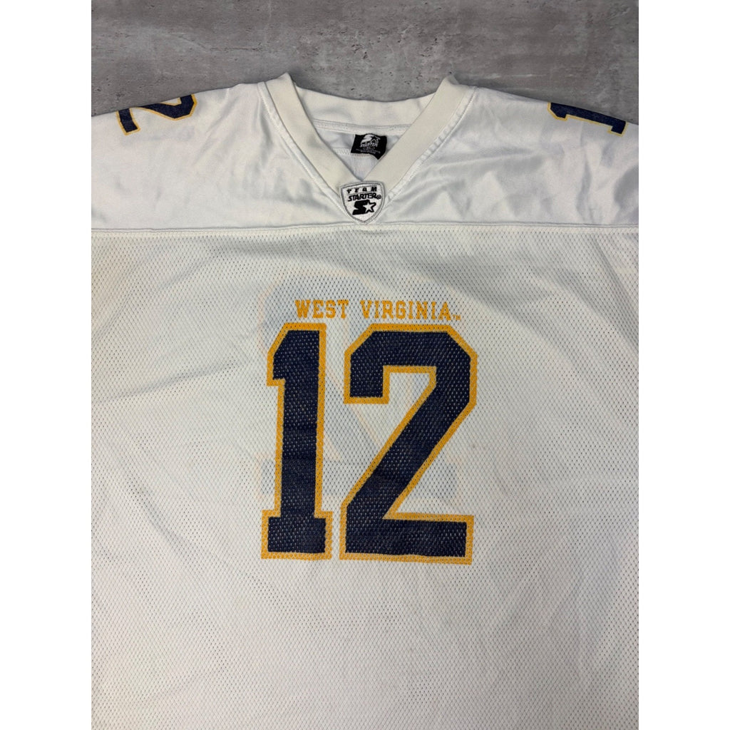 Vintage West Virginia Mountaineers #12 NCAA Starter Football Jersey Size XL