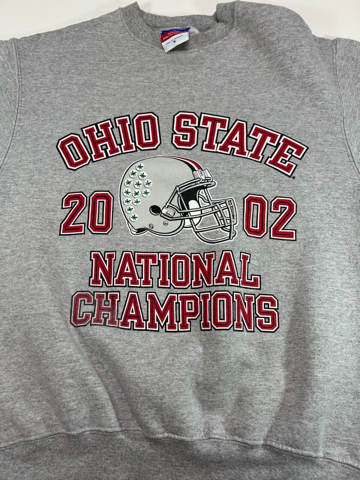 Vintage 2002 Ohio State Buckeyes NCAA Helmet Graphic Champion Sweatshirt Small