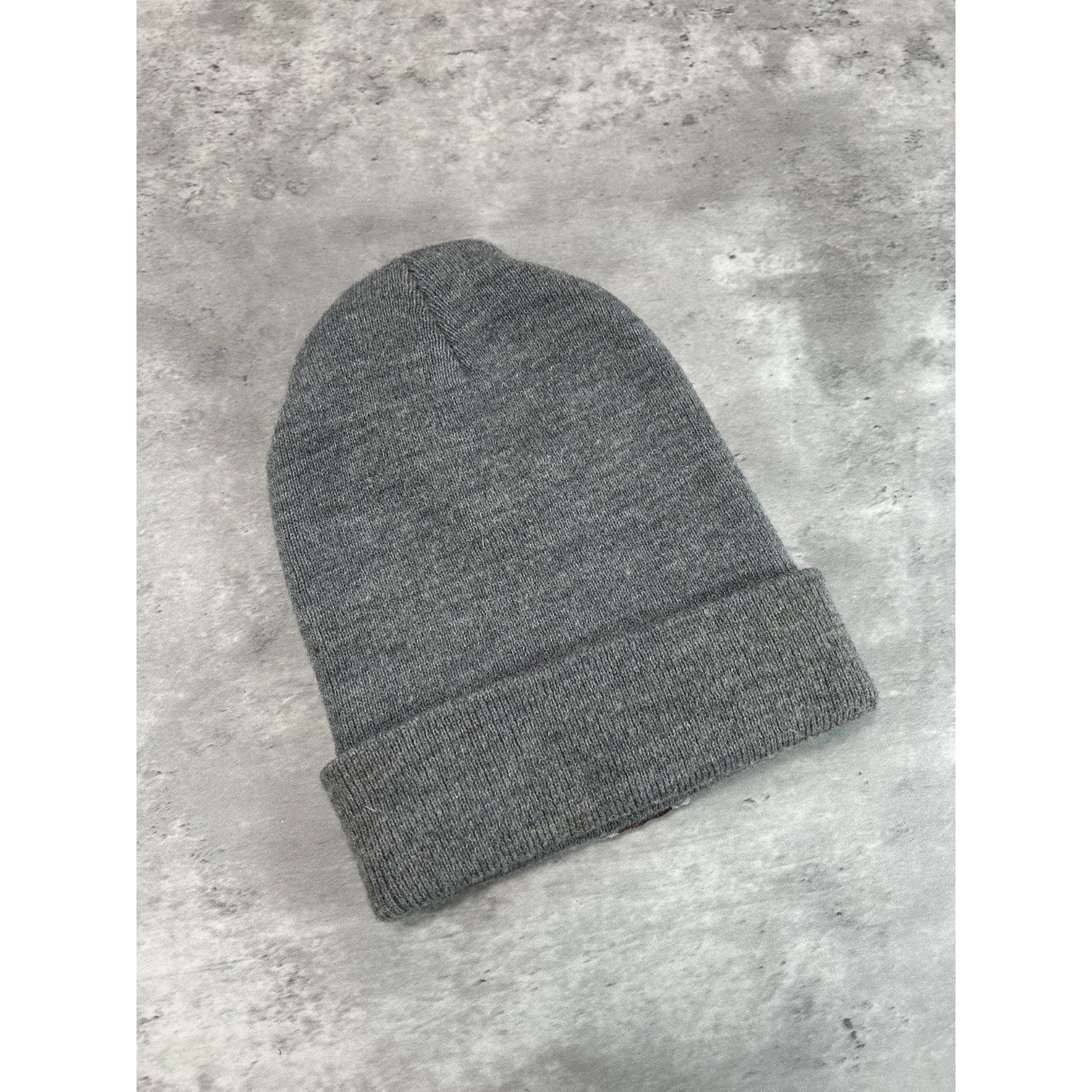 Vintage Carhartt Embroidered Patch Workwear Beanie Hat OSFA Gray
