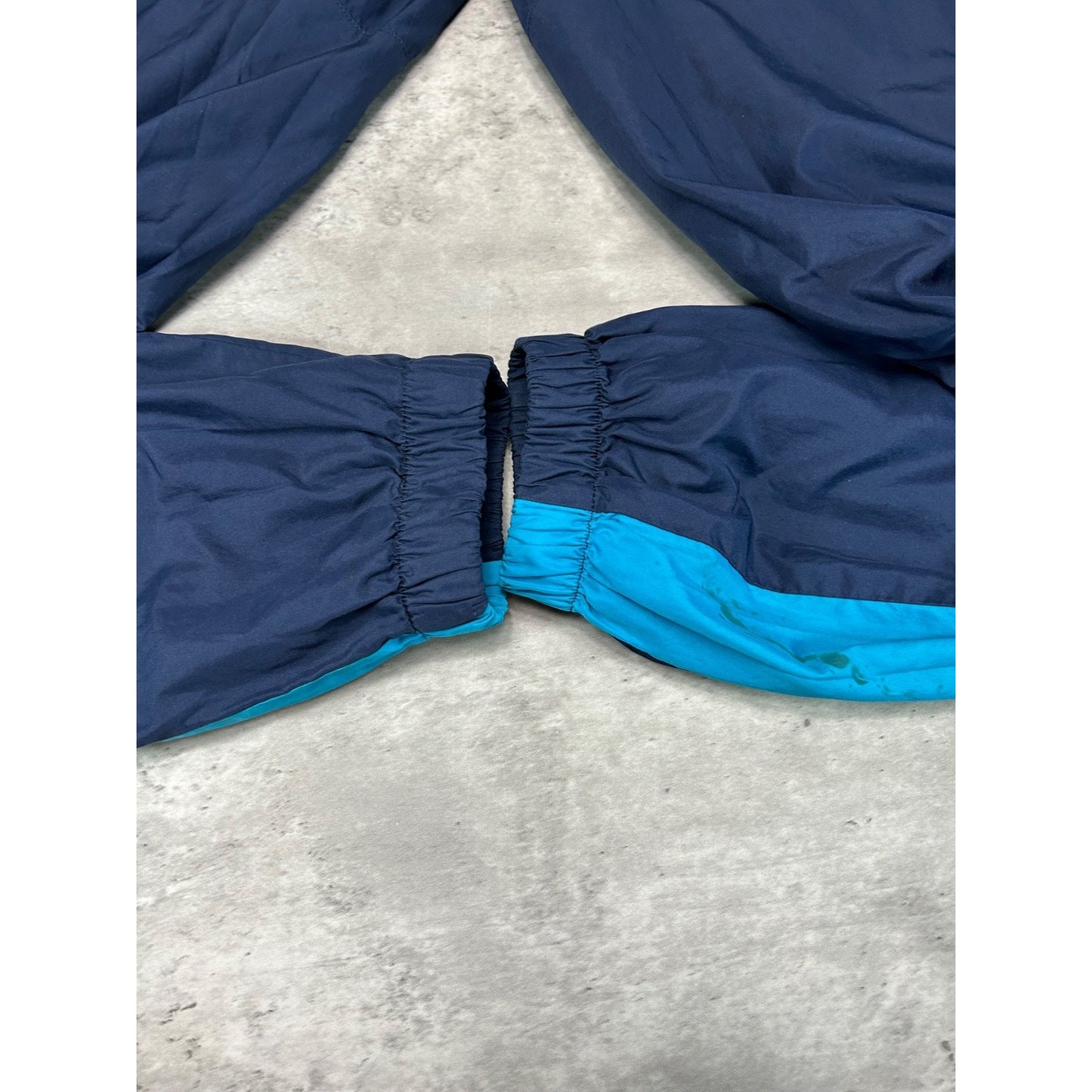 Vintage 2000s Nike Graphic Logo Two Tone Nylon Track Pants Size Medium