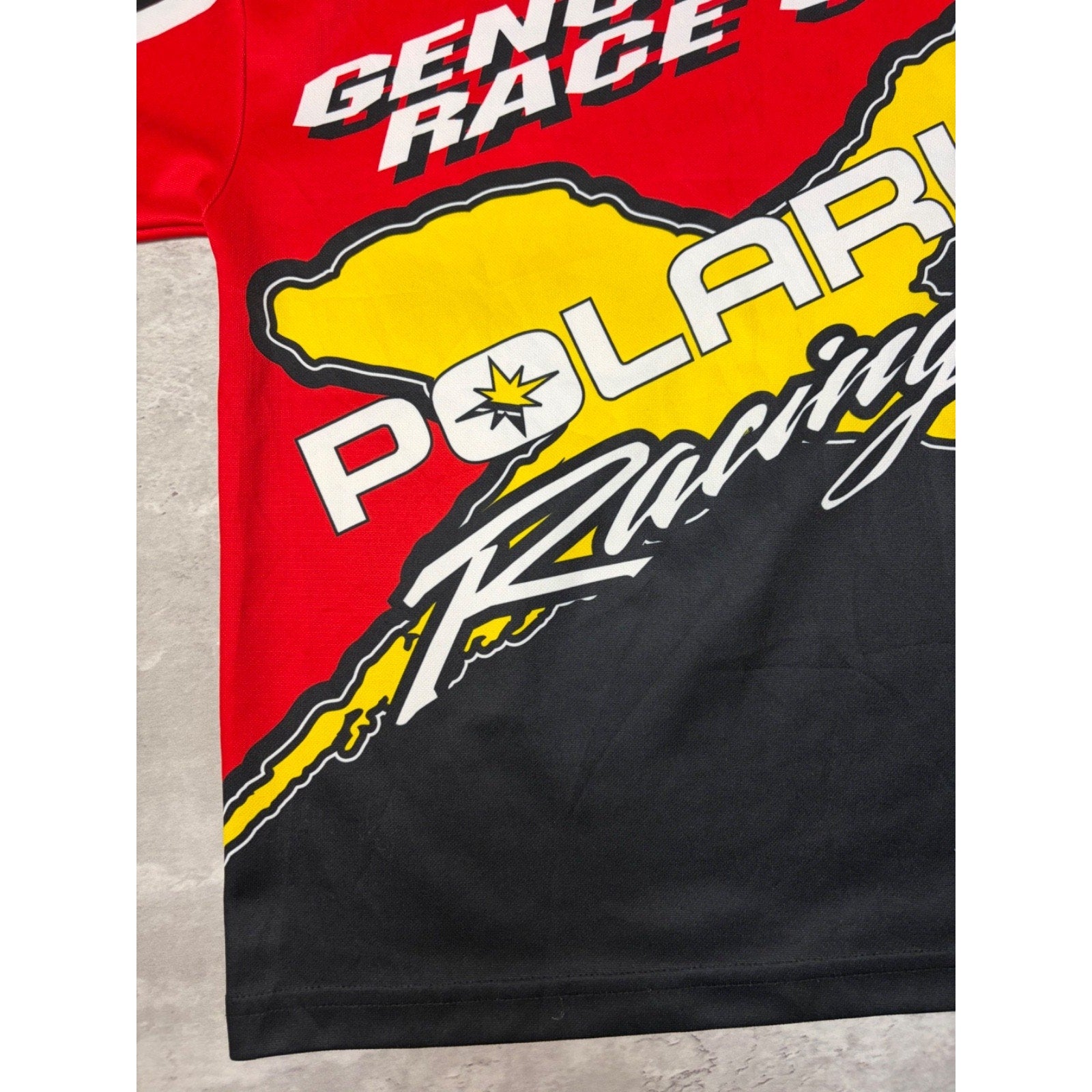 Vintage Polaris Racing All Over Print Long Sleeve Motocross Jersey Size Small