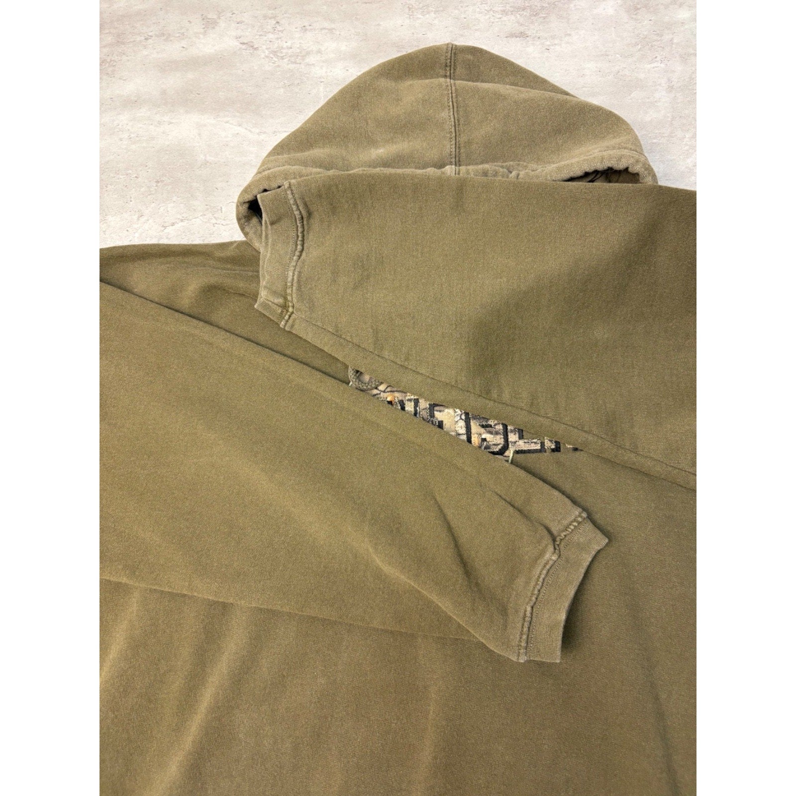 Vintage Budweiser Camo Spellout Graphic Hooded Sweatshirt Size XL