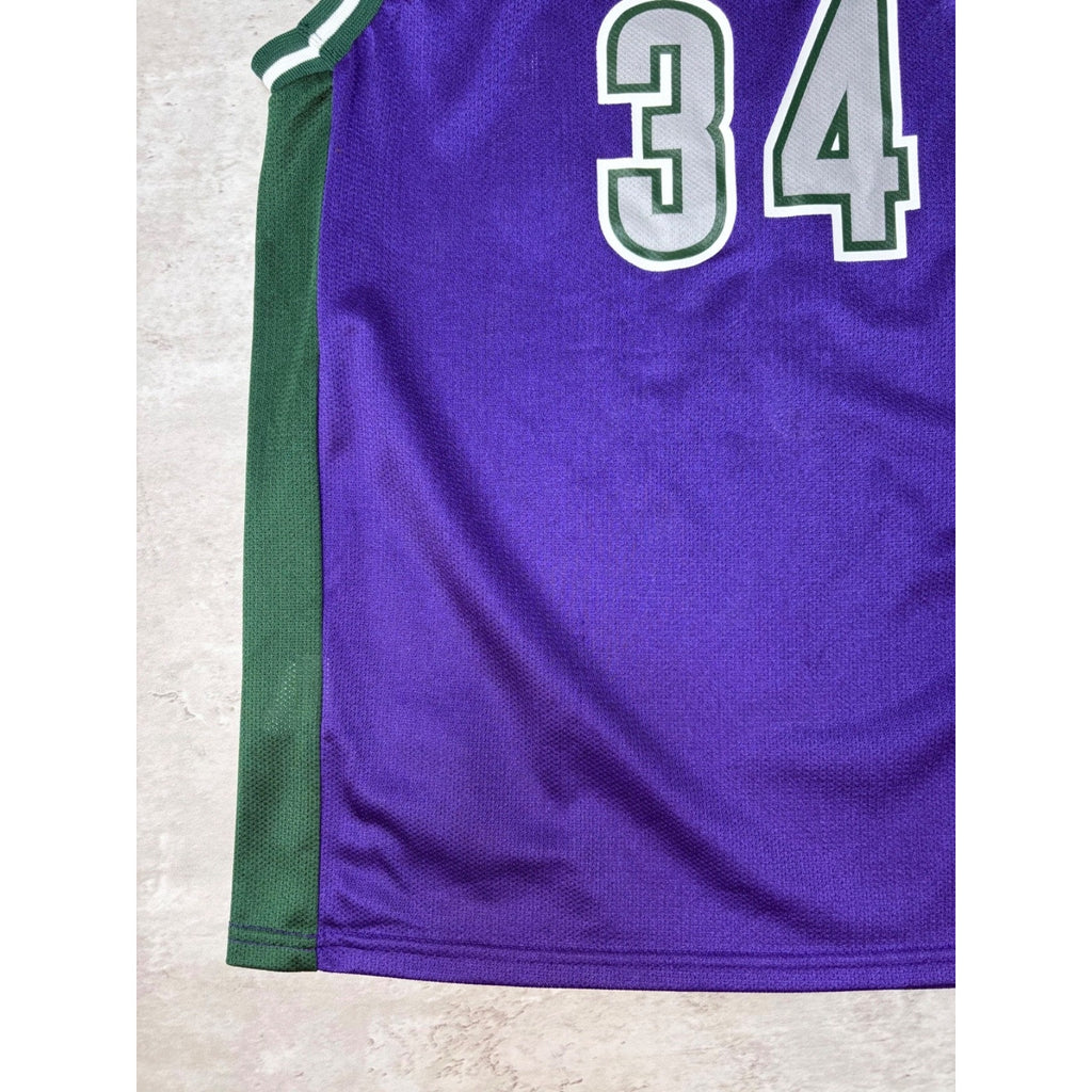 Vintage 90s Ray Allen #34 Milwaukee Bucks NBA Champion Jersey Size Medium YOUTH
