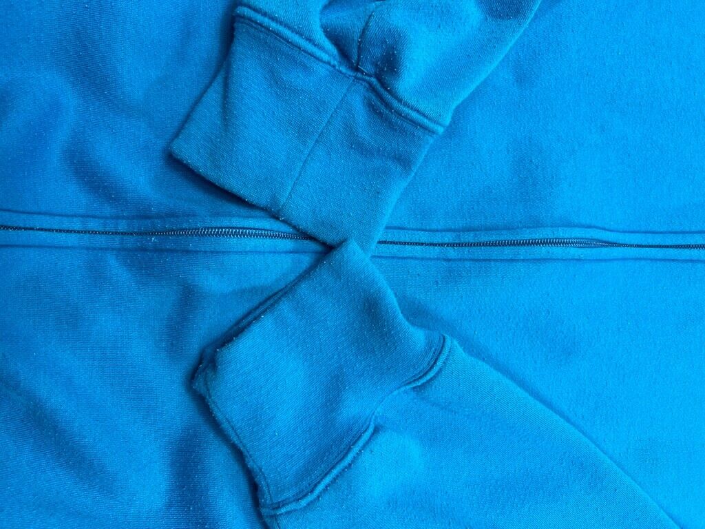 Vintage Evisu Arches Back Print Full Zip Sweatshirt Size 2XL Blue