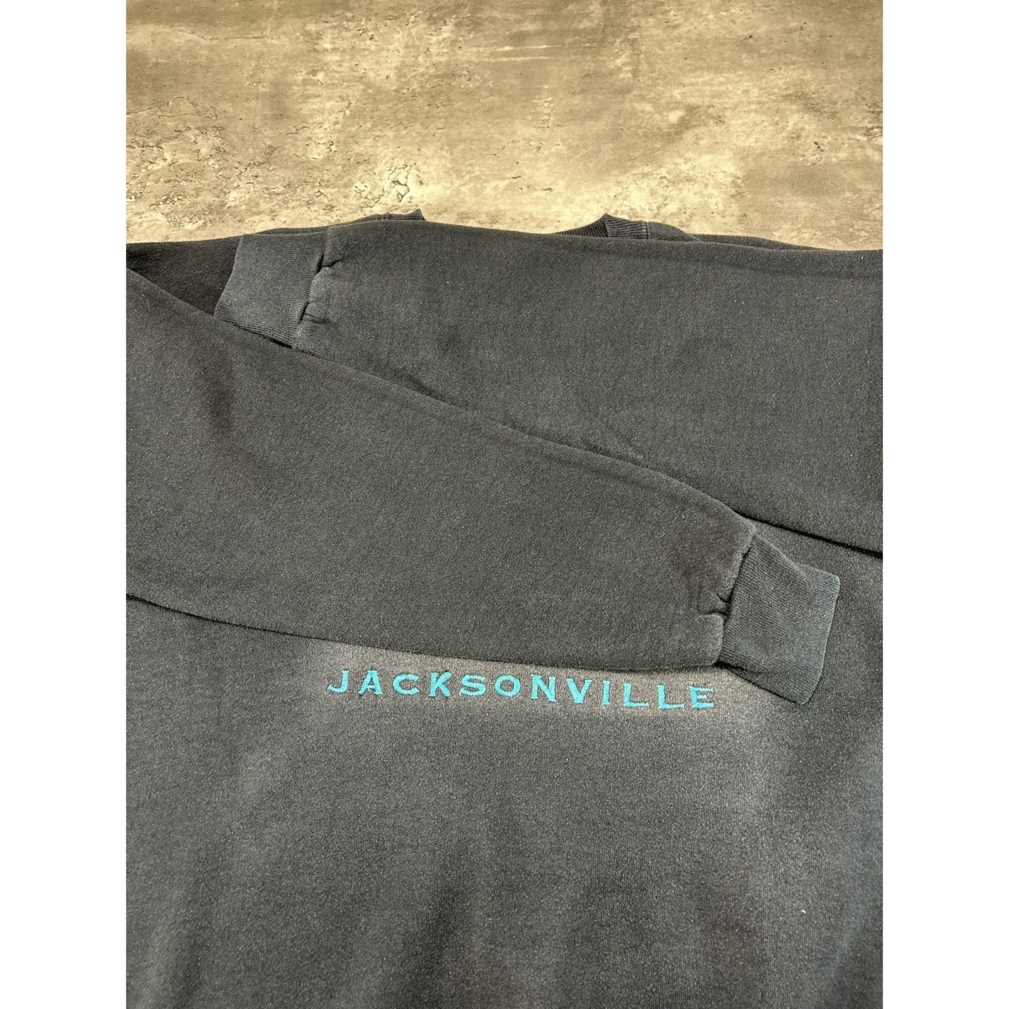 Vintage 90s Jacksonville Jaguars NFL Embroidered Spellout Logo Sweatshirt Sz XL